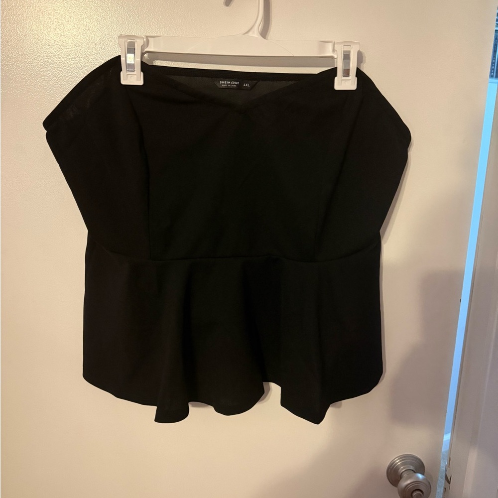 Black Peplum Top